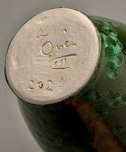 Load image into Gallery viewer, Tang Vase in Lily Pad Green Crystalline, 8.75"h (Ben Owen III)
