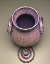 Load image into Gallery viewer, Combed Covered Jar in Nebular Purple, 8.5"h (Tableware Collection)
