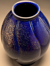 Load image into Gallery viewer, Melon Flower Vase in Nebular Purple, 11.5"h (Ben Owen III)
