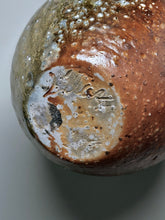 Load image into Gallery viewer, Contoured Vase with Felspar Stone in Natural Ash Glaze, 8"h (Silas Bradley)
