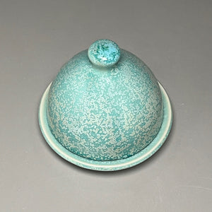 Butter Dish in Blue Frost #8,  3.75"h (Ben Owen III)