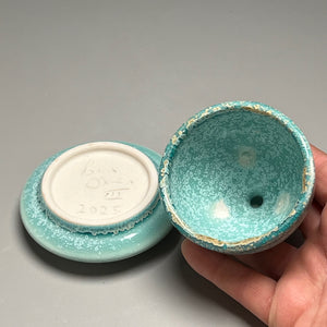 Butter Dish in Blue Frost #8,  3.75"h (Ben Owen III)