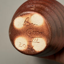 Load image into Gallery viewer, Ringed Bottle in Copper Penny, 10"h (Ben Owen III)
