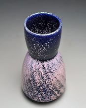 Load image into Gallery viewer, Hourglass Carved Flower Vase in Nebular Purple, 11.25"h (Ben Owen III)
