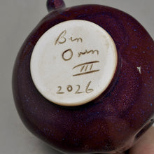 Load image into Gallery viewer, Dimpled Teapot in Pomegranate/Purple Haze, 8.75"h (Ben Owen III)
