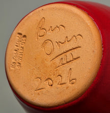 Load image into Gallery viewer, Egg Vase in Chinese Red, 8.5"h (Ben Owen III)
