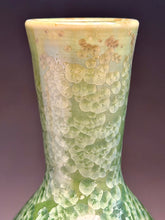 Load image into Gallery viewer, Genie Bottle in Lily Pad Green Crystalline, 13"h (Ben Owen III)
