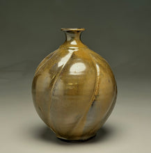 Load image into Gallery viewer, Melon Bottle in Frogskin Glaze, 7"h (Pots From The Past)
