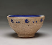 Load image into Gallery viewer, Bowl #2 in Salt Glaze with Cobalt Accents, 5.75"dia. (Pots From The Past)
