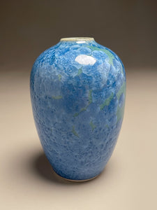 Egg Vase #1 in Turquoise Crystalline, 5.5"h (Ben Owen III)