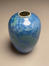 Load image into Gallery viewer, Egg Vase #1 in Turquoise Crystalline, 5.5&quot;h (Ben Owen III)
