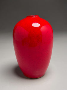 Egg Vase in Chinese Red, 6"h (Ben Owen III)