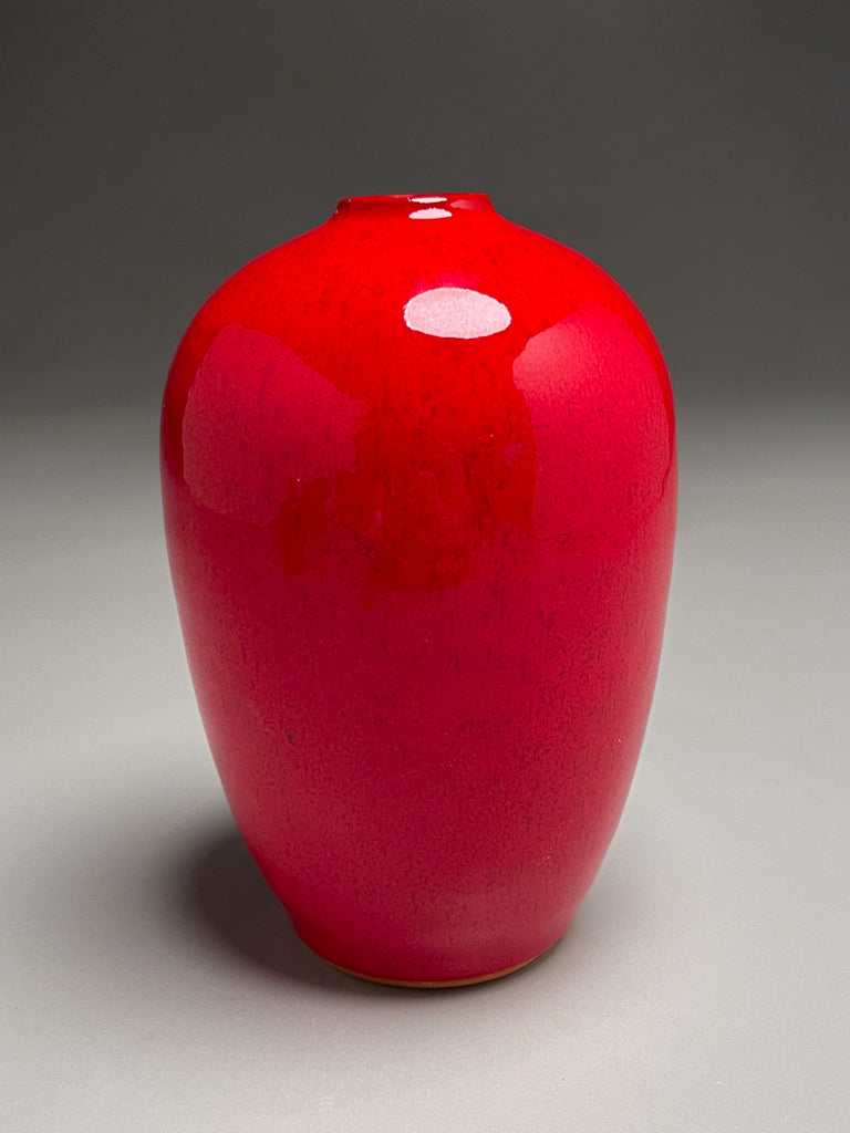 Egg Vase in Chinese Red, 6