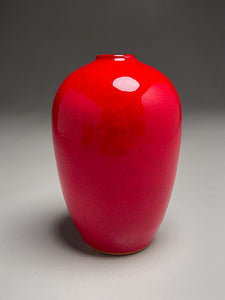 Egg Vase in Chinese Red, 6"h (Ben Owen III)