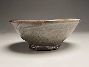 Altered Triangle Serving Bowl in Blue Celadon, 9"dia. (Elizabeth McAdams)