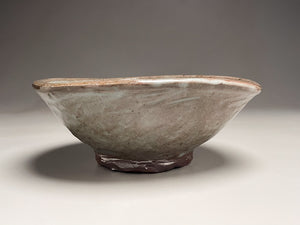 Altered Triangle Serving Bowl in Blue Celadon, 9"dia. (Elizabeth McAdams)