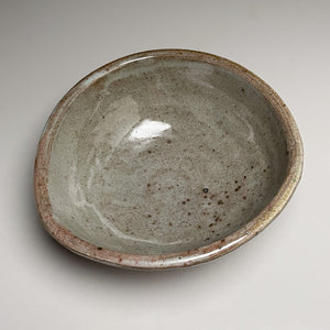 Altered Triangle Serving Bowl in Blue Celadon, 9"dia. (Elizabeth McAdams)