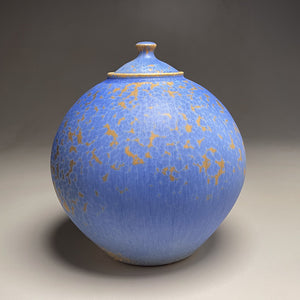 Covered Jar in Stardust Blue, 10.25"h (Ben Owen III)