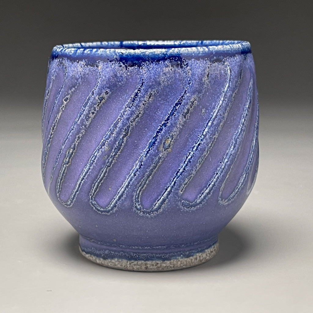 Carved Cup #2 in Nebular Purple, 3.75