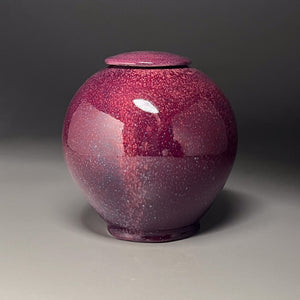 Covered Jar #2 in Pomegranate, 8.5"h (Ben Owen III)