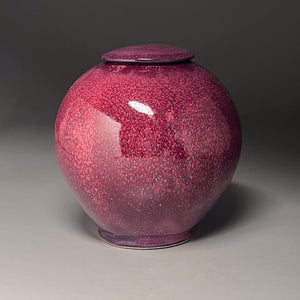 Covered Jar #2 in Pomegranate, 8.5"h (Ben Owen III)