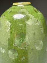 Load image into Gallery viewer, Pear Vase in Lily Pad Green Crystalline, 5.25"h (Ben Owen III)
