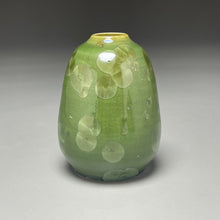 Load image into Gallery viewer, Miniature Pear Vase in Lily Pad Green Crystalline, 3.5"h (Ben Owen III)
