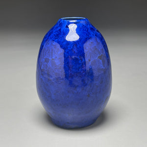 Miniature Pear Vase in Midnight Blue Crystalline, 3.75"h (Ben Owen III)