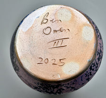 Load image into Gallery viewer, Hourglass Carved Flower Vase in Nebular Purple, 11.25"h (Ben Owen III)
