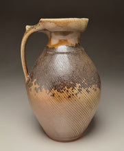 Load image into Gallery viewer, Pitcher with Combed Lines in Copper Penny, 11"h (Ben Owen III)
