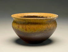 Load image into Gallery viewer, Carved Bowl #2 in Ash Glazes, 5"dia. (Silas Bradley)
