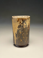 Load image into Gallery viewer, Angled Tumbler #4 in Ash &amp; Yellow Matte, 5"h (Silas Bradley)
