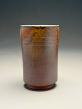 Load image into Gallery viewer, Angled Tumbler #4 in Ash &amp; Yellow Matte, 5"h (Silas Bradley)
