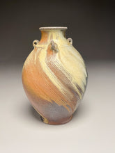 Load image into Gallery viewer, Combed Edo Jar in Cobalt, Yellow Matte &amp; Ash, 8.5&quot;h (Ben Owen III)
