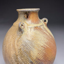 Load image into Gallery viewer, Combed Edo Jar in Cobalt, Yellow Matte &amp; Ash, 8.5&quot;h (Ben Owen III)
