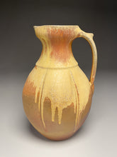 Load image into Gallery viewer, Melon Line Pitcher in Yellow Matte, Pumpkin &amp; Ash Glazes, 11&quot;h (Ben Owen III)
