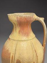 Load image into Gallery viewer, Melon Line Pitcher in Yellow Matte, Pumpkin &amp; Ash Glazes, 11&quot;h (Ben Owen III)
