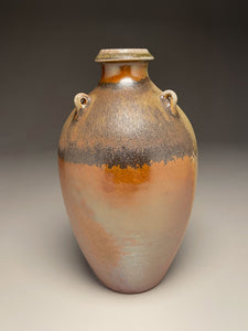 Combed Sung Jar in Copper Penny & Natural Ash, 12"h (Ben Owen III)