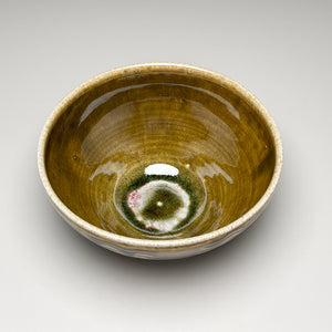 Carved Bowl in Amber Celadon, 7"dia. (Bryan Pulliam)