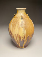 Load image into Gallery viewer, Combed Edo Jar in Cobalt, Yellow Matte &amp; Ash, 11.25&quot;h (Ben Owen III)
