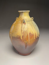 Load image into Gallery viewer, Combed Edo Jar in Cobalt, Yellow Matte &amp; Ash, 11.25&quot;h (Ben Owen III)
