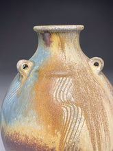 Load image into Gallery viewer, Combed Edo Jar in Cobalt, Yellow Matte &amp; Ash, 11.25&quot;h (Ben Owen III)
