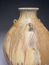 Load image into Gallery viewer, Combed Edo Jar in Cobalt, Yellow Matte &amp; Ash, 11.25&quot;h (Ben Owen III)
