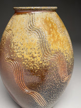 Load image into Gallery viewer, Combed Flower Vase in Ash and Salt Glazes, 10.75&quot;h (Ben Owen III)
