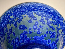 Load image into Gallery viewer, Trumpet Flair Bowl in Cobalt Crystalline, 16.5"dia. (Ben Owen III)
