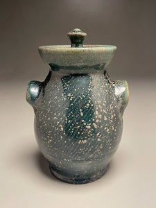 Handled Jar #2 in Patina Green Glaze, 8"h (Tableware Collection)