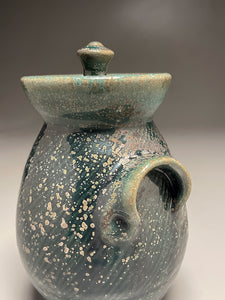 Handled Jar #2 in Patina Green Glaze, 8"h (Tableware Collection)