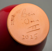 Load image into Gallery viewer, Lily Jar #2 in Chinese Red, 12.25"h (Ben Owen III)
