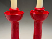 Load image into Gallery viewer, Candlesticks in Chinese Red, 14"h (Ben Owen III)

