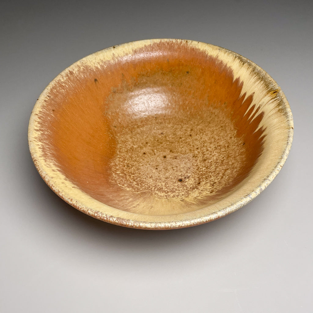 Serving Bowl in Yellow Matte, Pumpkin & Ash Glazes, 10.5